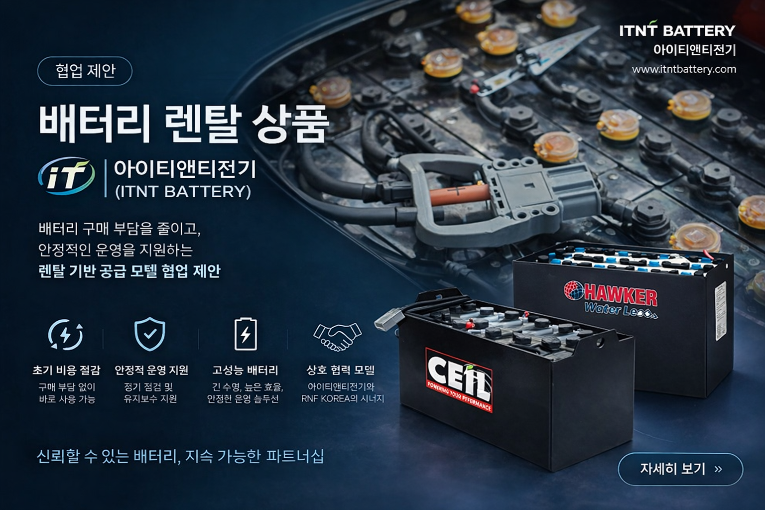 지게차용 배터리(납산) 렌탈 상품 아이티앤티전기